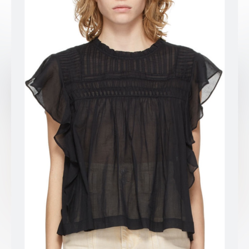 Isabel Marant Etoile black Layona top